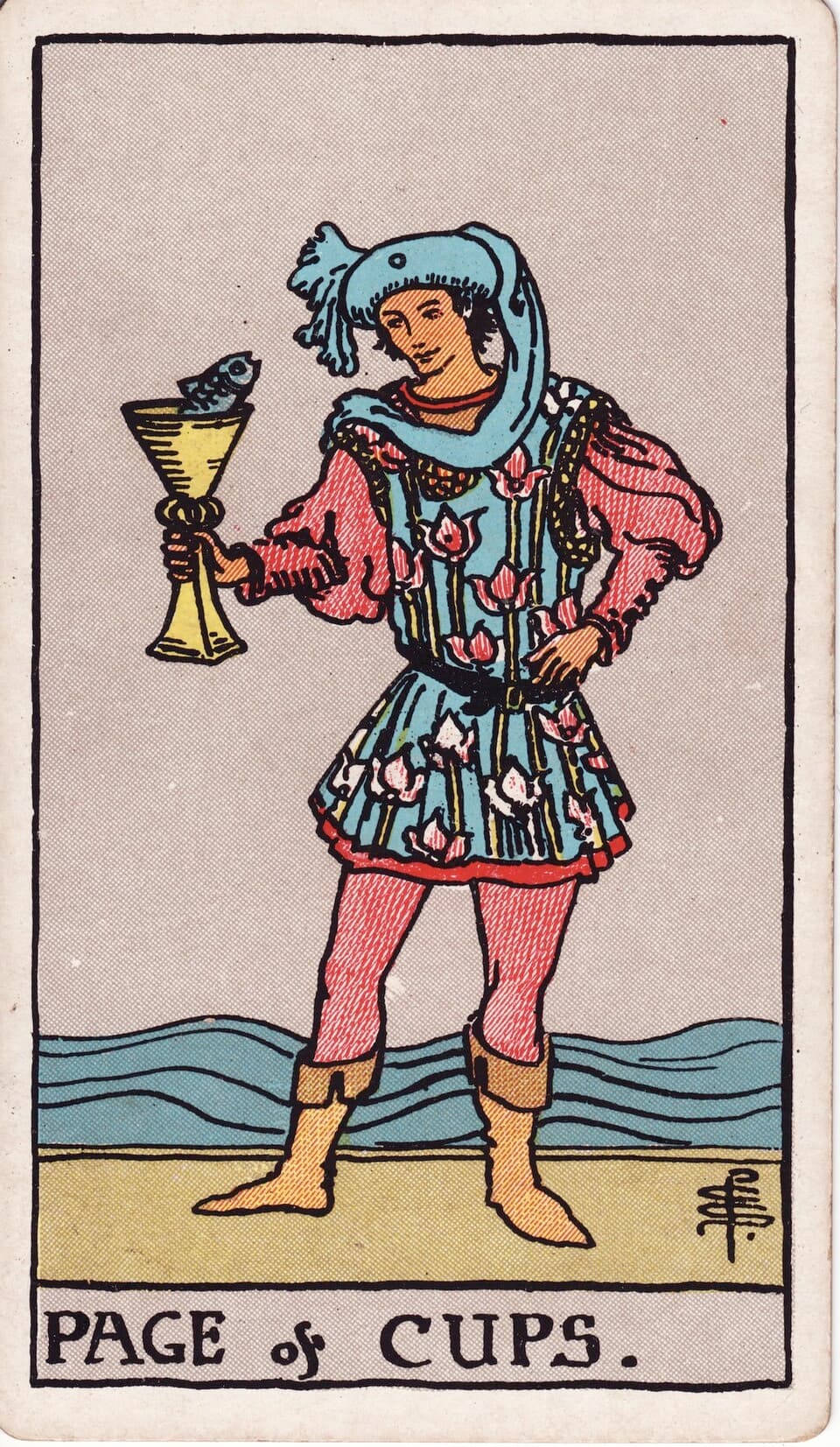 Паж Кубков (Page of Cups) — карта Таро Райдера–Уэйта