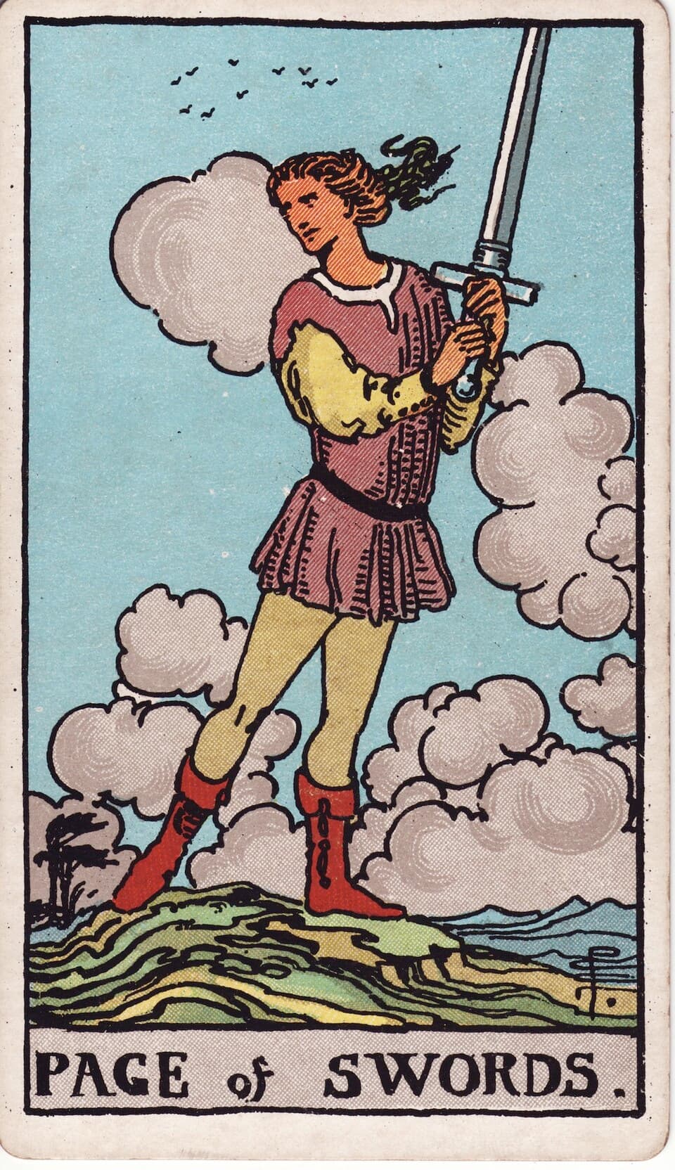 Паж Мечей (Page of Swords) — карта Таро Райдера–Уэйта