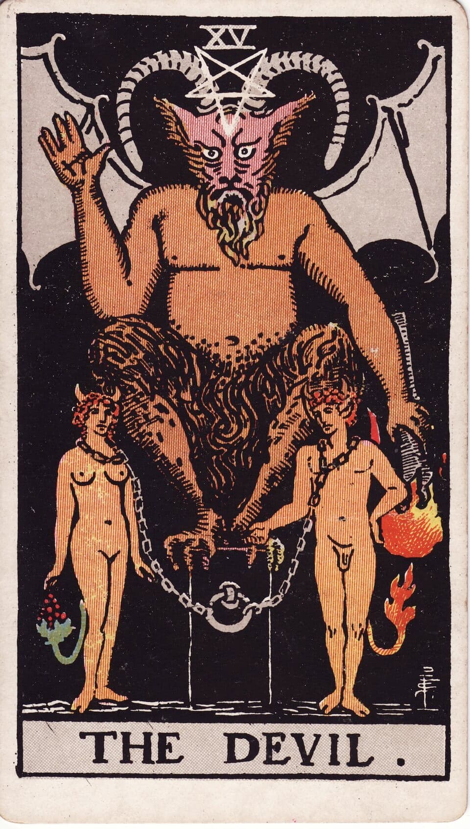 Дьявол (The Devil) — карта Таро Райдера–Уэйта