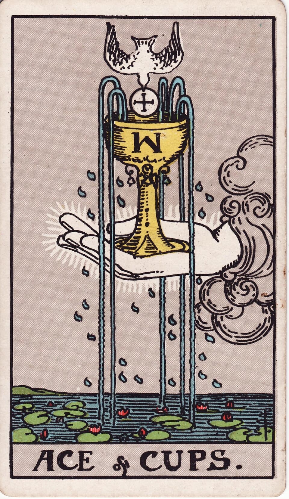 Туз Кубков (Ace of Cups) — карта Таро Райдера–Уэйта