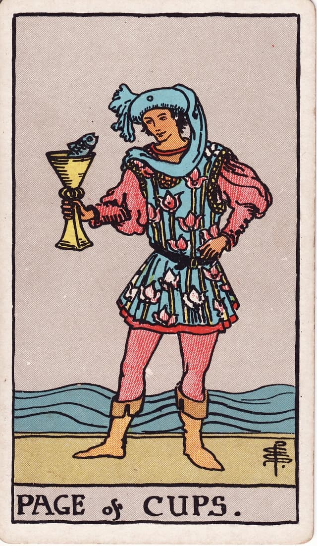 Паж Кубков (Page of Cups) — карта Таро
