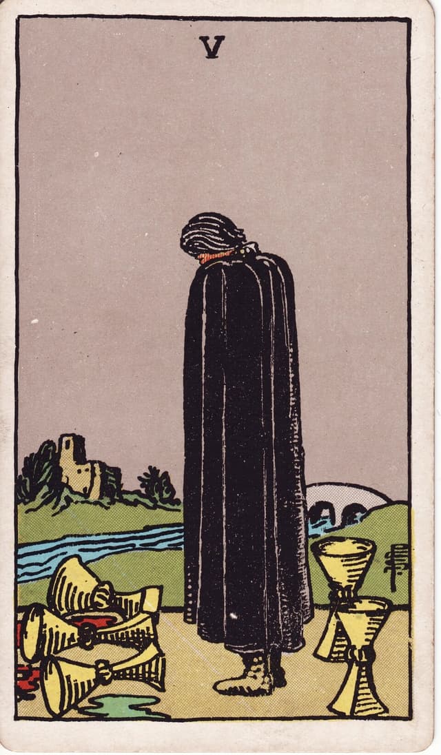 Пятёрка Кубков (Five of Cups) — карта Таро