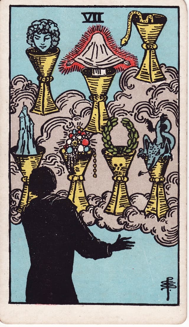 Семёрка Кубков (Seven of Cups) — карта Таро