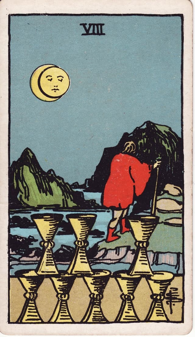 Восьмёрка Кубков (Eight of Cups) — карта Таро