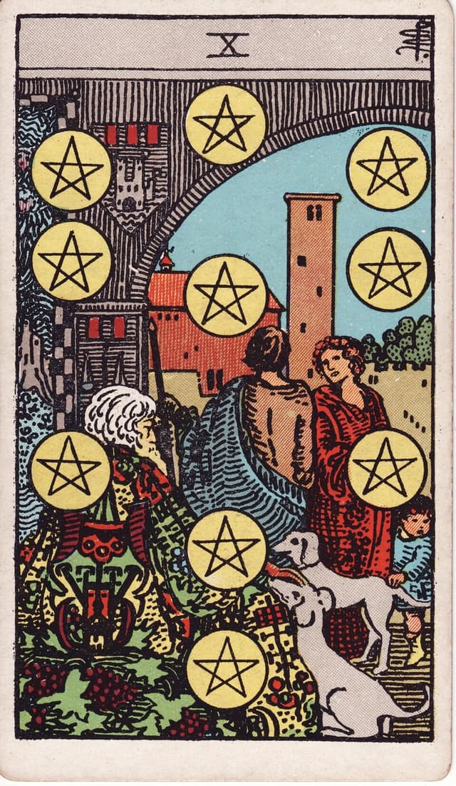 Десятка Пентаклей (Ten of Pentacles) — карта Таро