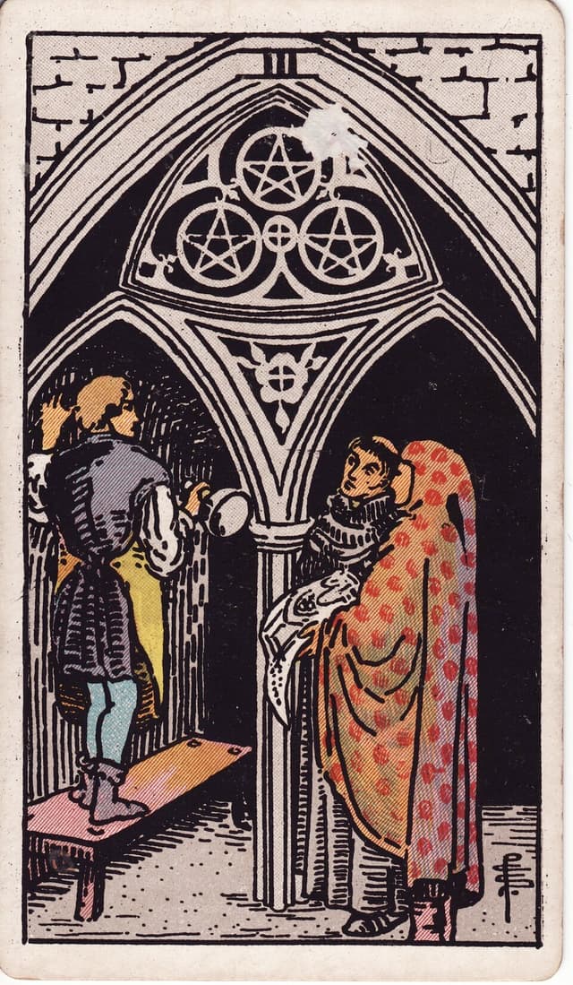 Тройка Пентаклей (Three of Pentacles) — карта Таро