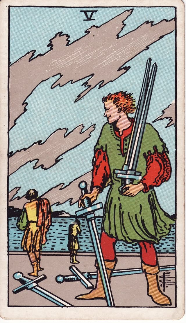Пятёрка Мечей (Five of Swords) — карта Таро