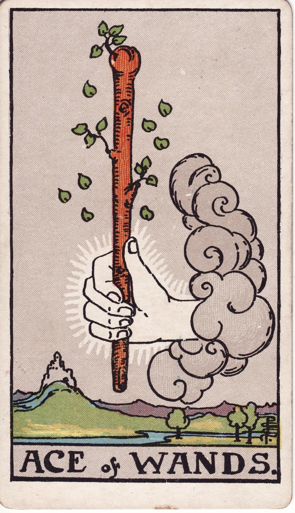 Туз Жезлов (Ace of Wands) — карта Таро Райдера–Уэйта