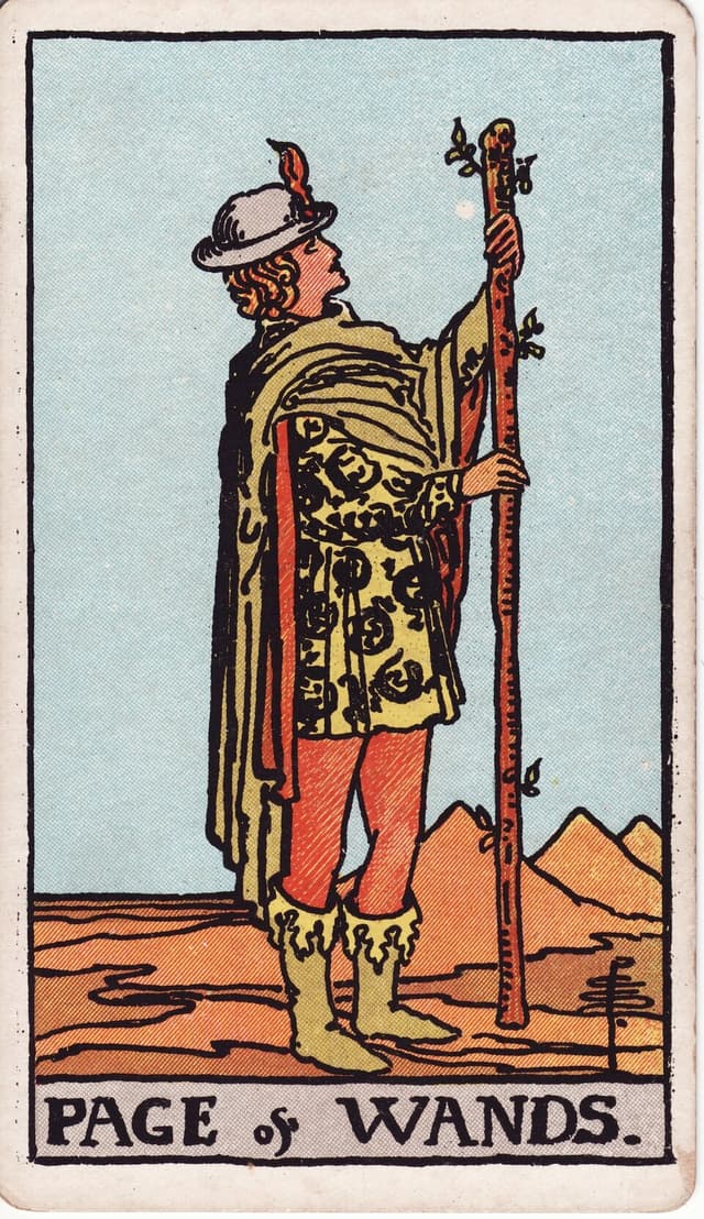 Паж Жезлов (Page of Wands) — карта Таро