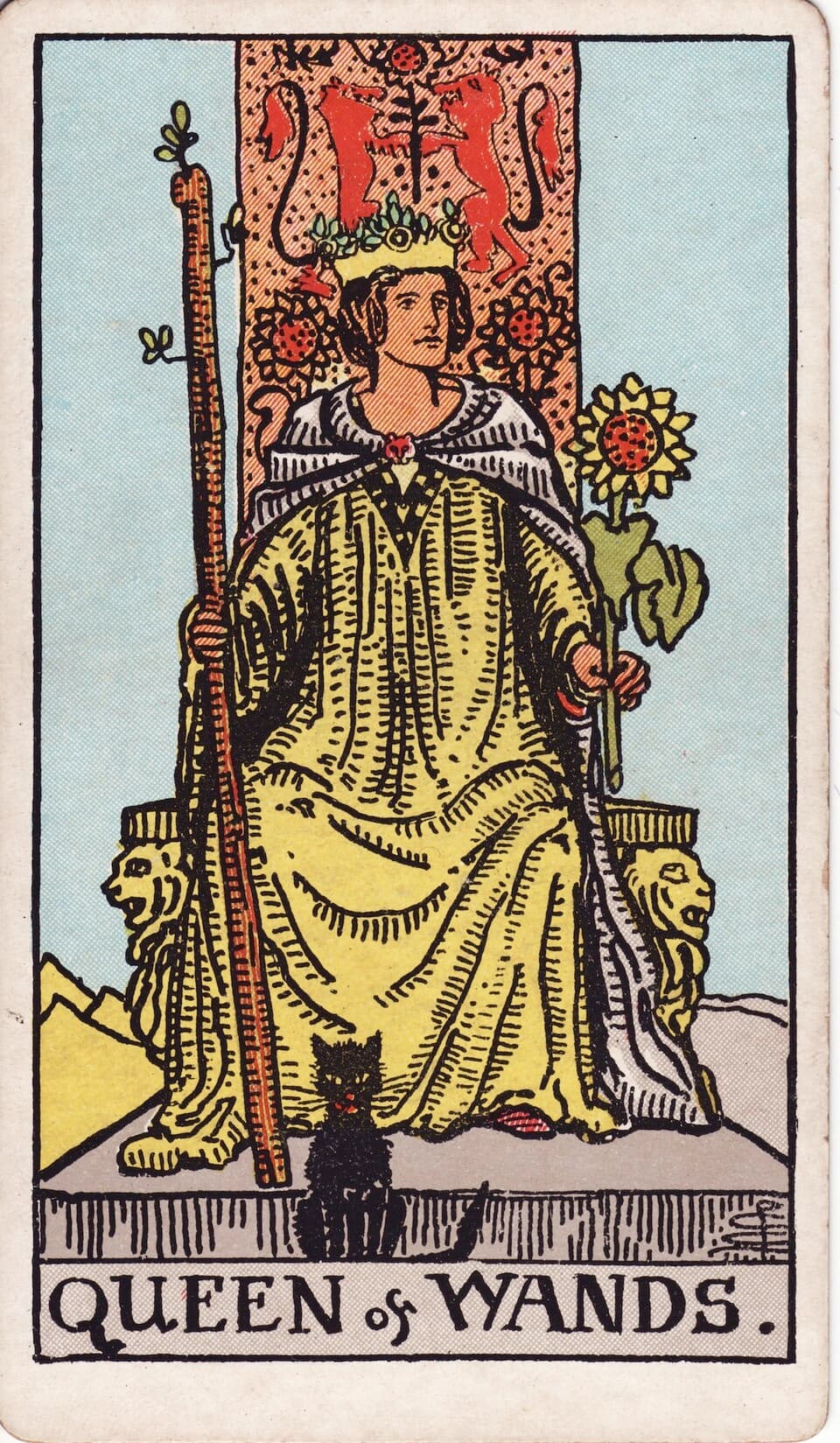 Королева Жезлов (Queen of Wands) — карта Таро Райдера–Уэйта