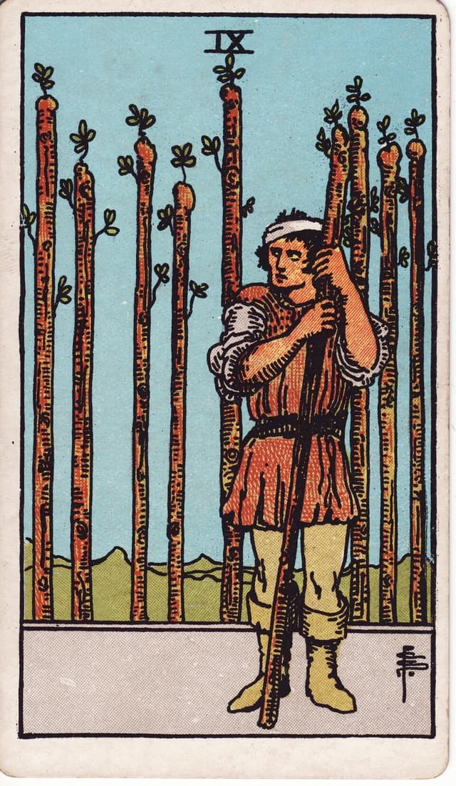 Девятка Жезлов (Nine of Wands) — карта Таро